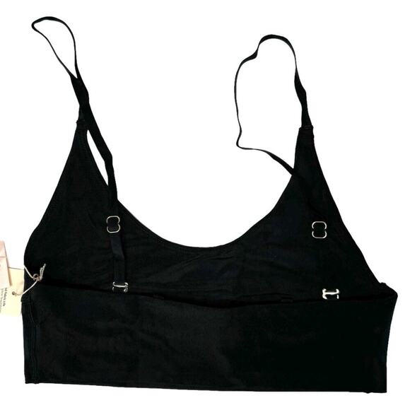 We Are HAH Size M Cami BrHAH Long Line Bra Scoop Neck Convertible Black NEW - Picture 4 of 16